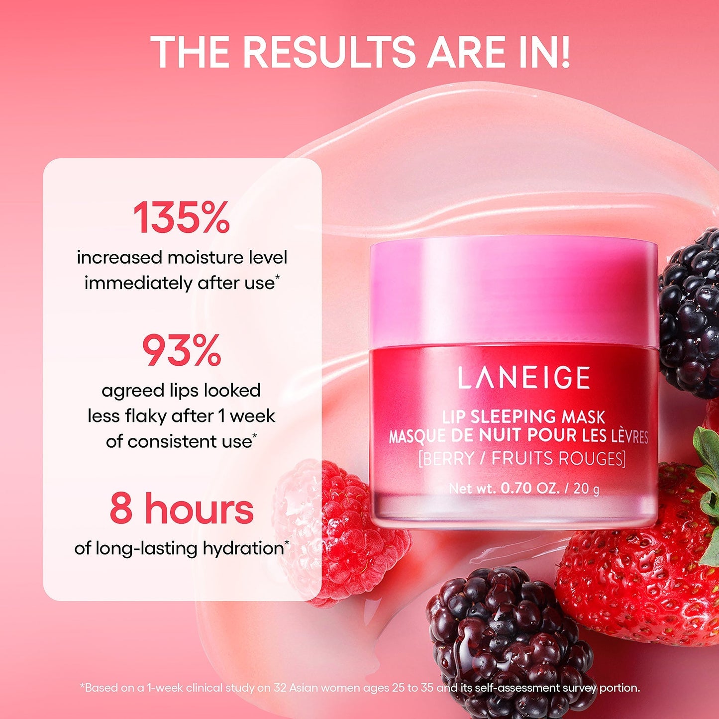 Laneige - Strawberry Lip Sleeping Mask - 20g