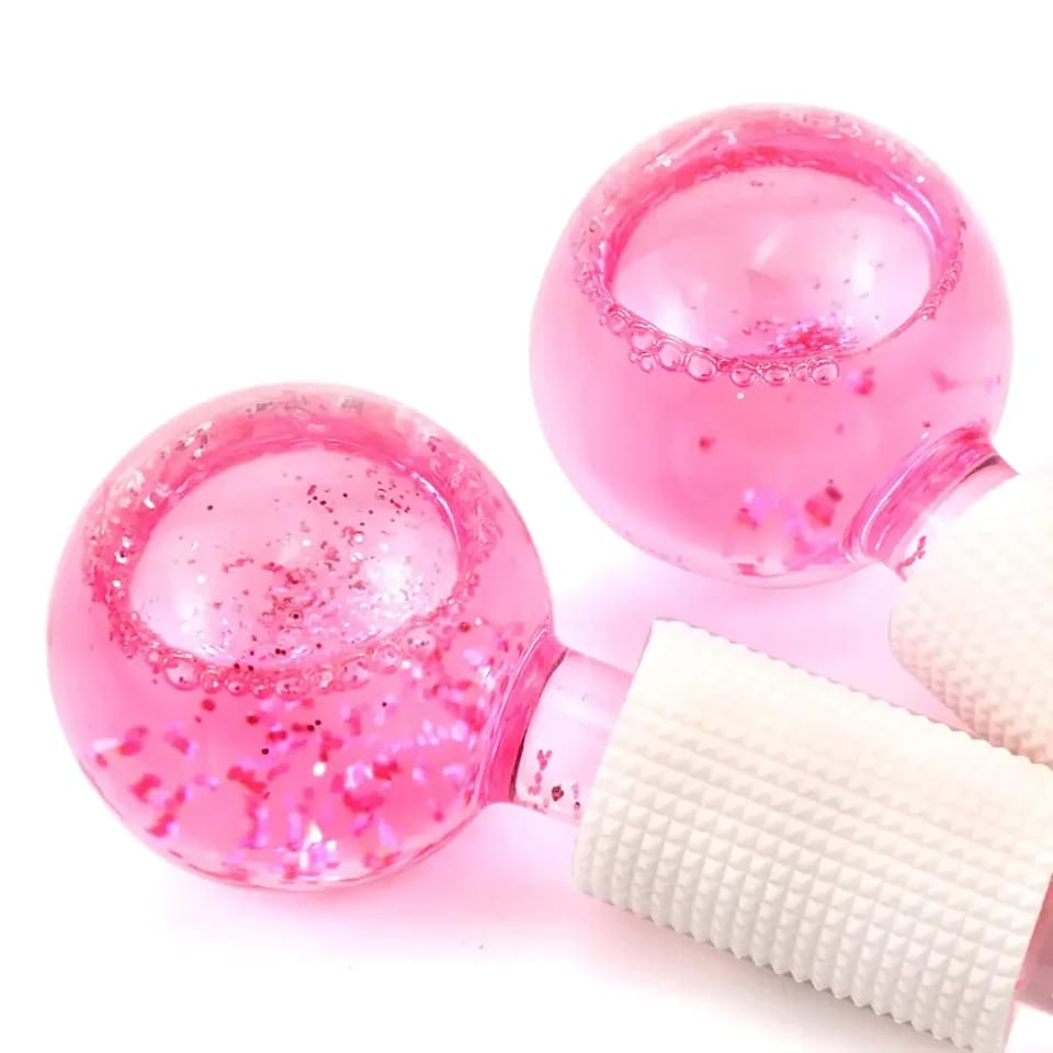 2pcs Beauty Crystal Ball Ice Globes Facial Massager