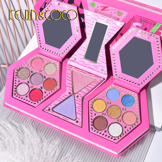 Kevin & Coco - 32 Color Multi-Mood Eyeshadow Palettes Set Funky Bright Colors Eyeshadow