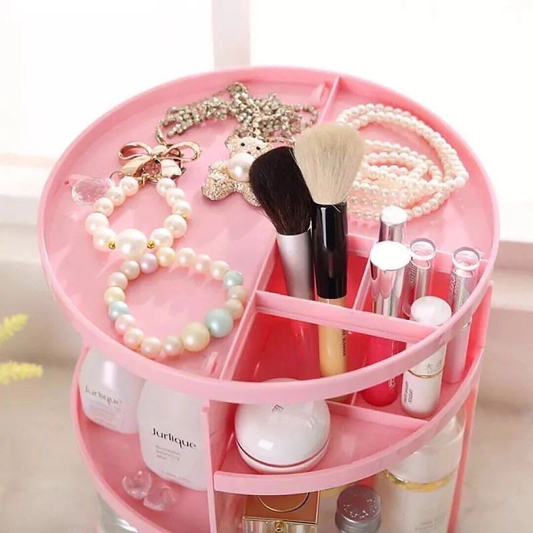 360 Degree Rotating Desktop Makeup Organizer