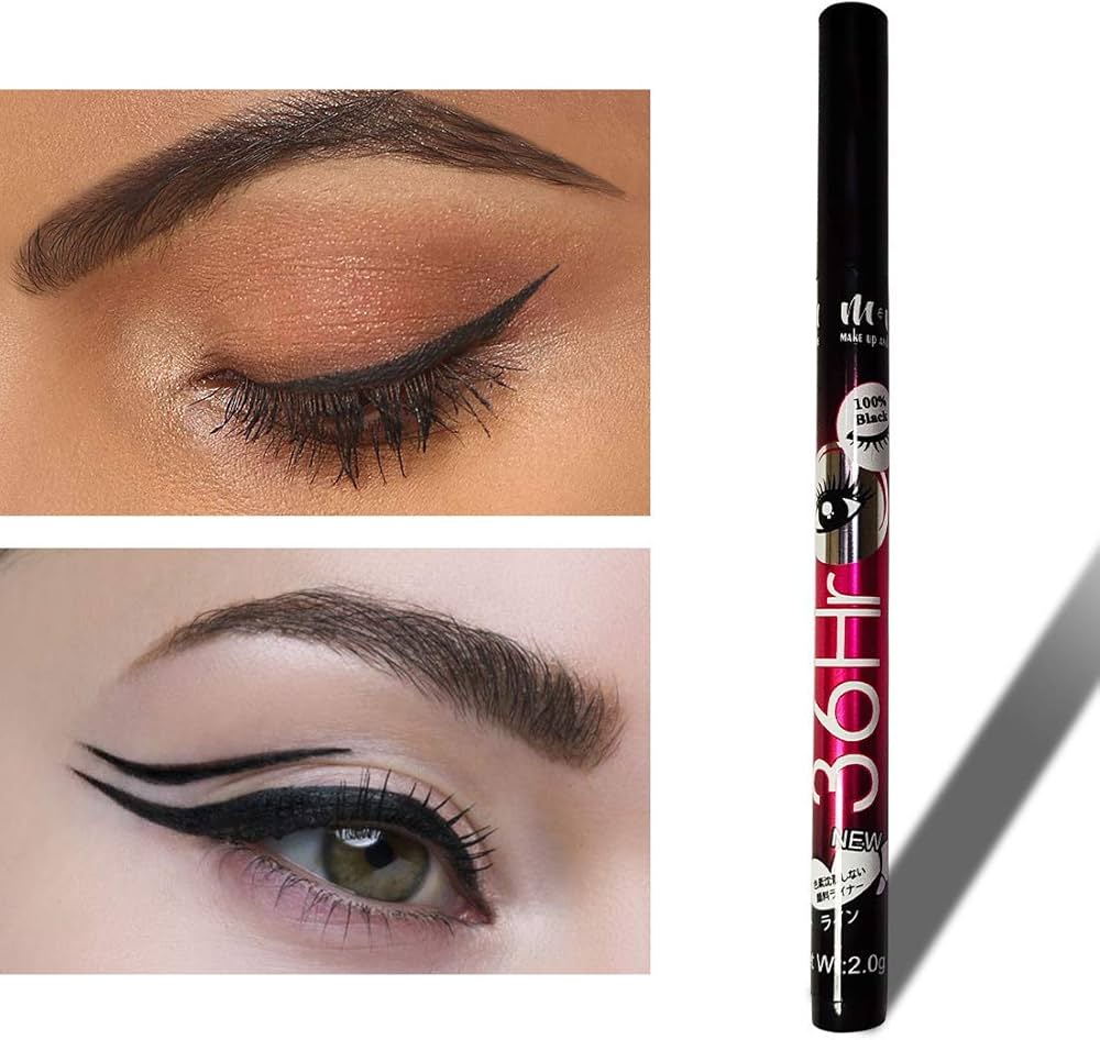 36H Black Mascara and Eyeliner Long-lasting & Waterproof Set