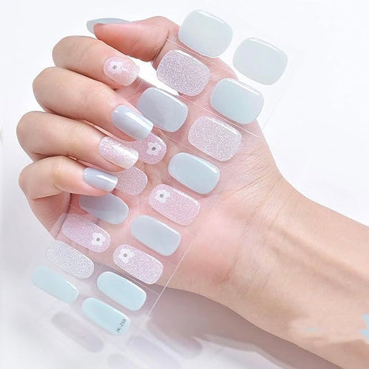 UV Gel Nail Stickers with UV Light Long-lasting Nails - 16 Gel Nails