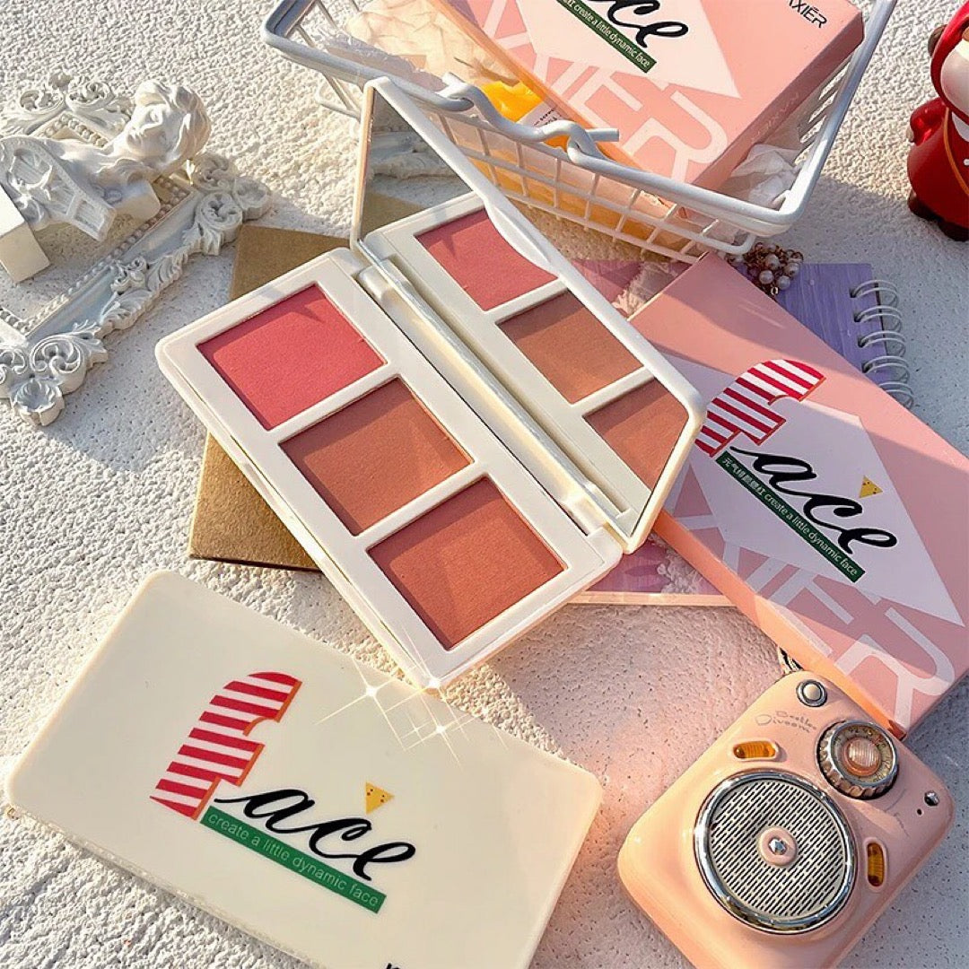 3 Colors Kawaii Gorgeous Blush Palette