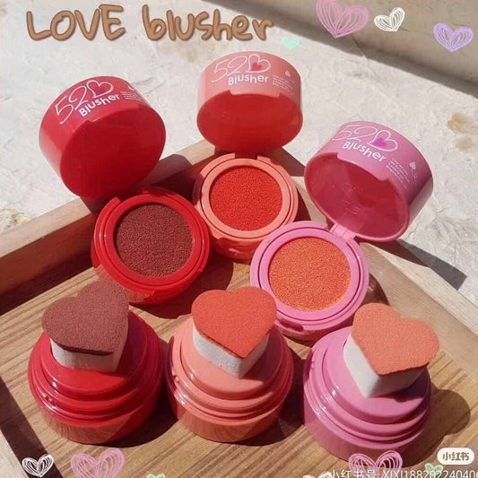 Heart Stamp Liquid Blush Long-lasting Matte Velvet Rouge Creamy Cheek Blush