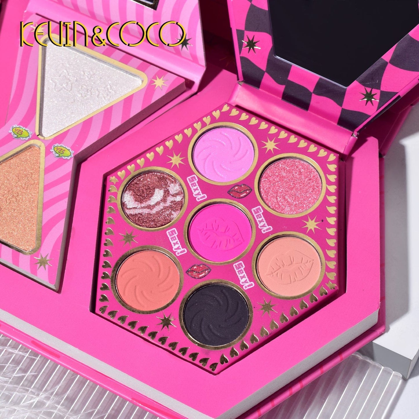 Kevin & Coco - 32 Color Multi-Mood Eyeshadow Palettes Set Funky Bright Colors Eyeshadow