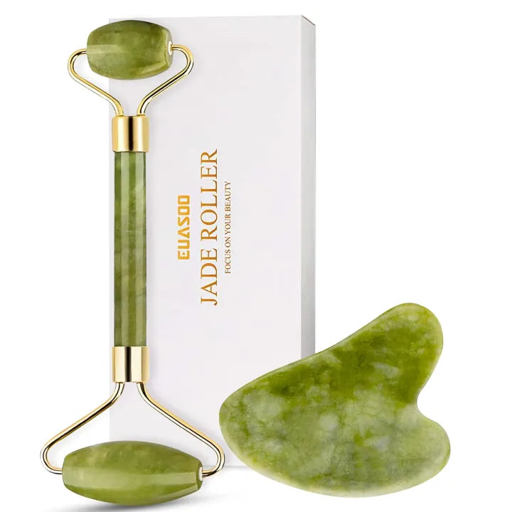 Facial Beauty - Pack of Jade Roller & Gua Sha