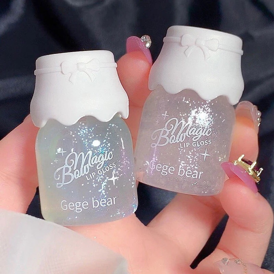 Gege Bear - Bow Knot Milk Canister Water Lip Gloss