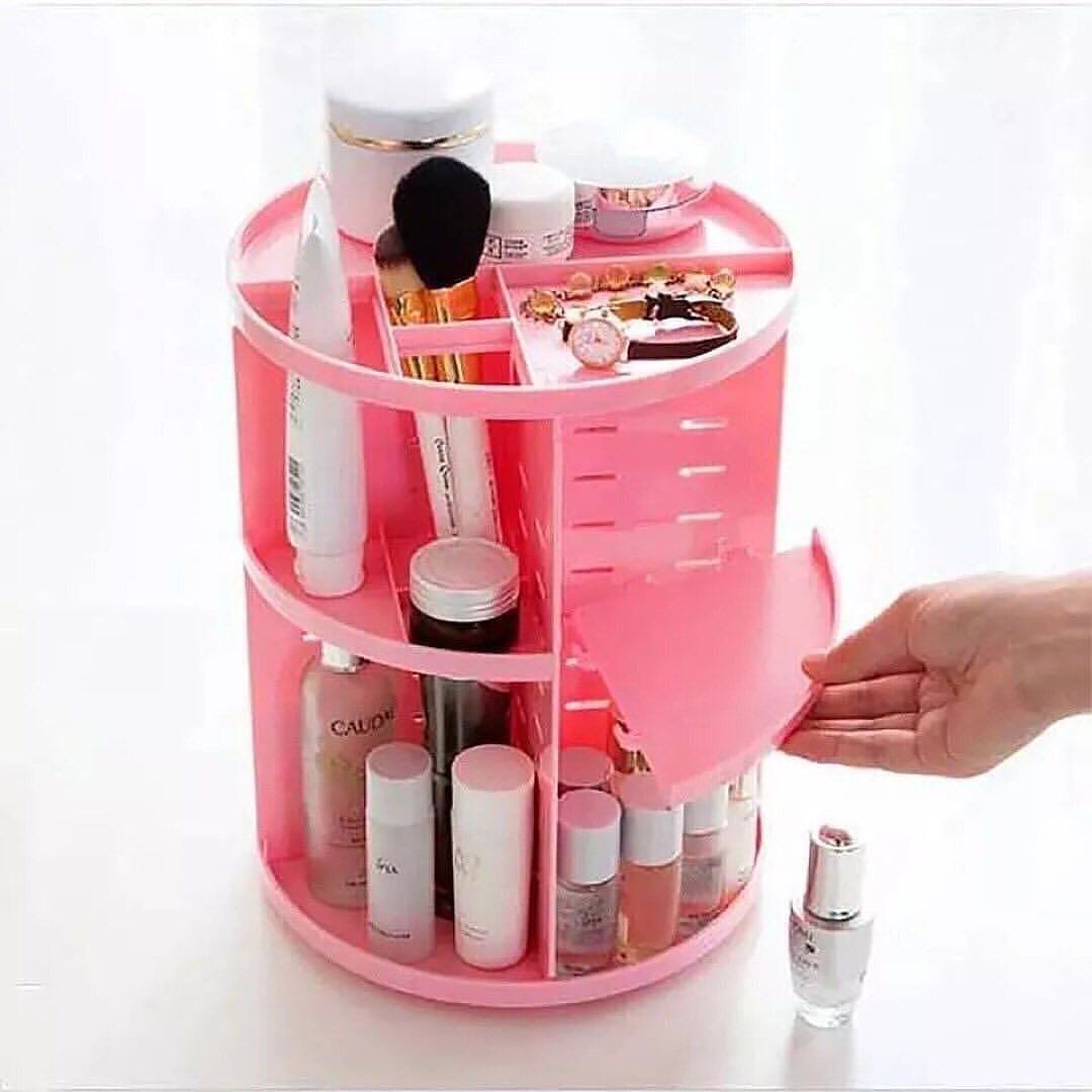 360 Degree Rotating Desktop Makeup Organizer