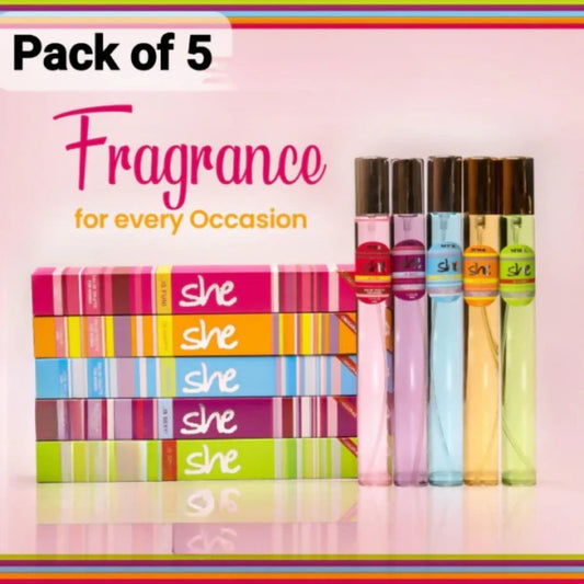 Perfumes, Pack of 5 Pocket 35ml, Long-Lasting Fragrance for Women