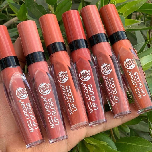 6pcs Nude Velvet Matte Waterpoof Lip Gloss