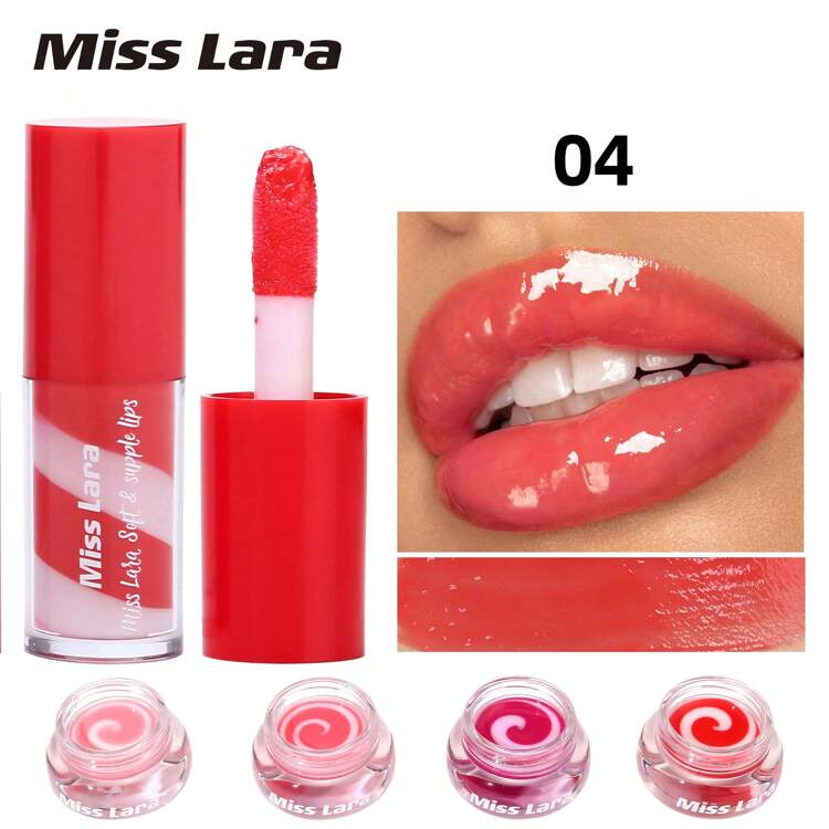 2 in 1 Moisturizing Lip Gloss & Scrub Set Lip Care Fade Fine Lines Gentle Lip Care Set