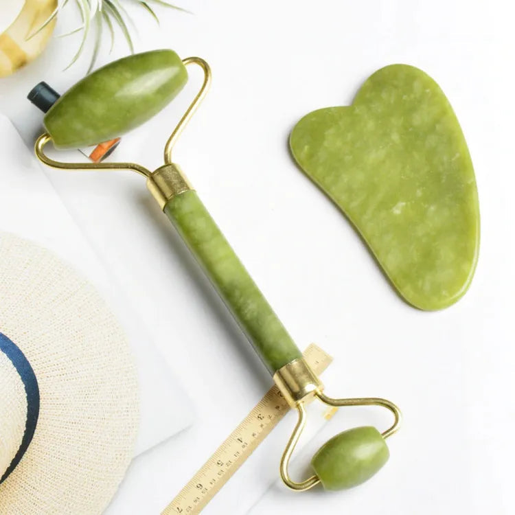 Facial Beauty - Pack of Jade Roller & Gua Sha