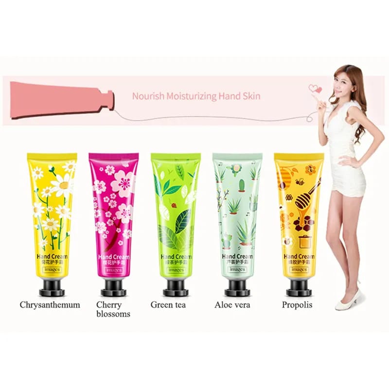 5pcs Plant Extract Moisturizing Hand Cream