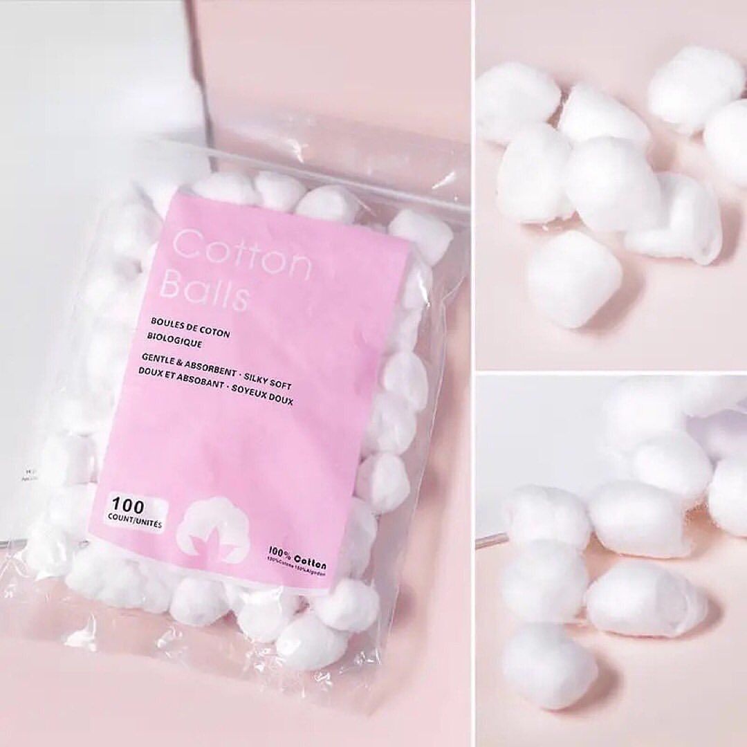 100pcs Cotton Balls New Nail Art Tool Nail Polish Remover Cotton Ball