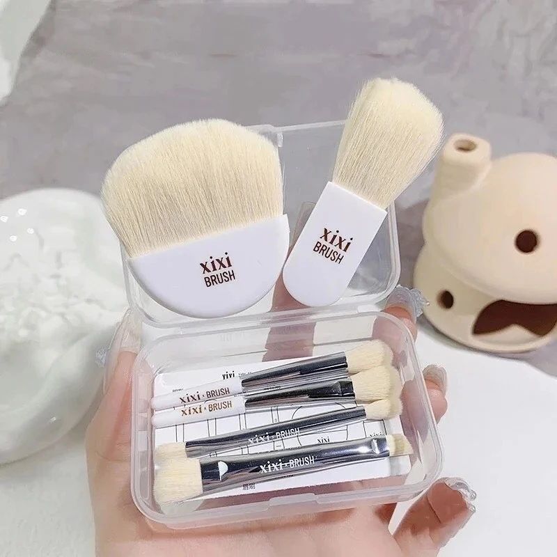 6pcs Mini Travel Makeup Brushes Set Soft Concealer Foundation Eyeshadow Brushes