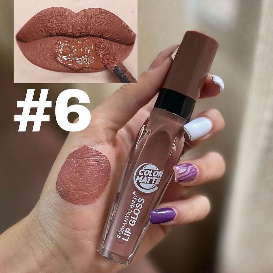 6pcs Nude Velvet Matte Waterpoof Lip Gloss