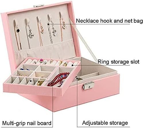 Travel Jewelry Box Jewelry Organizer Earrings Display Portable Jewelry Case Boxes Button PU Leather Storage Jewelers