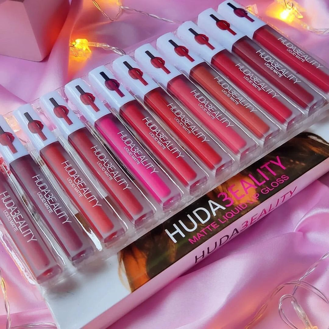 Huda Beauty - 12 Color Liquid Matte Lipsticks Set