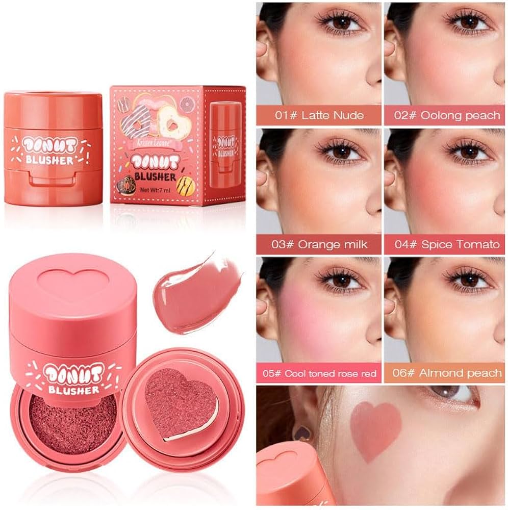 Heart Stamp Liquid Blush Long-lasting Matte Velvet Rouge Creamy Cheek Blush