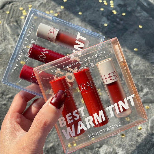 HERORANGE - 3pcs Cool & Warm Matte Lip Gloss