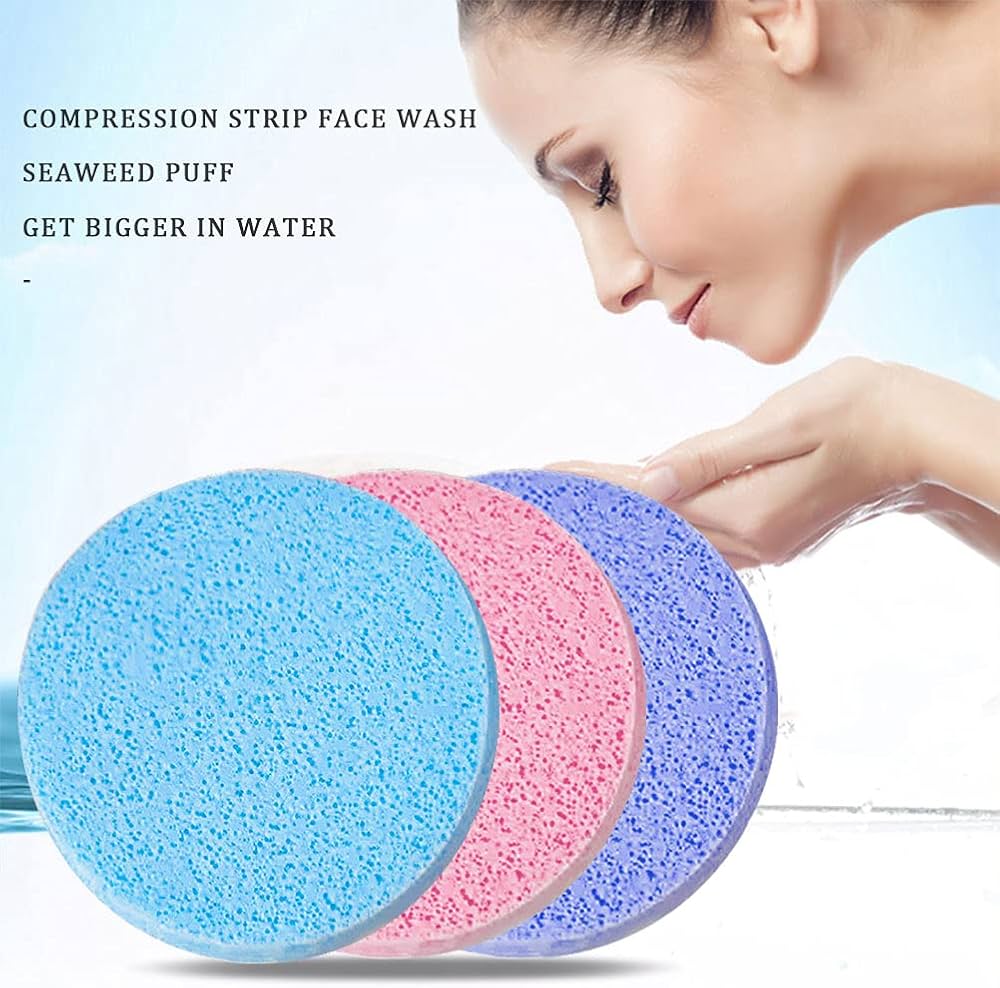 12pcs Magic Facial Sponge Compressed Cleaning Round Facial Washing Sponge