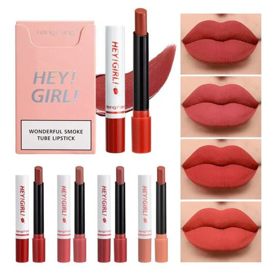 "4 in 1 Lipstick Set – Cigarette Shape, Matte & Long-Lasting"