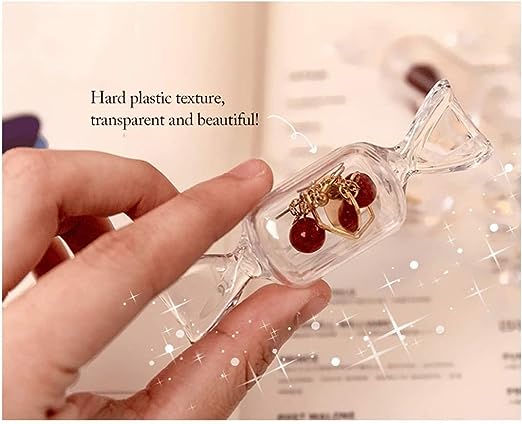 10pcs Creative Transparent Candy Shape Mini Jewelry Box