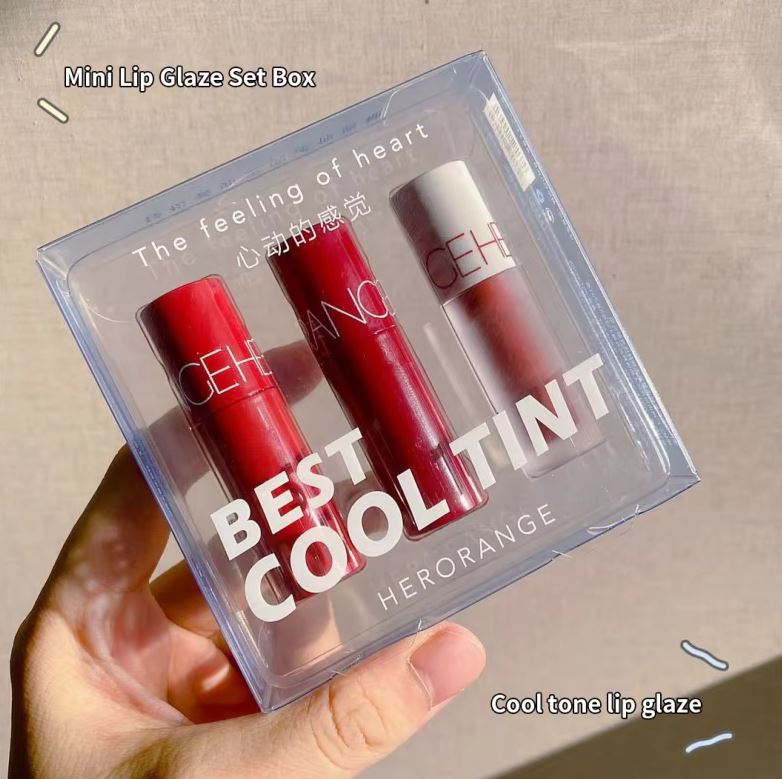 HERORANGE - 3pcs Cool & Warm Matte Lip Gloss