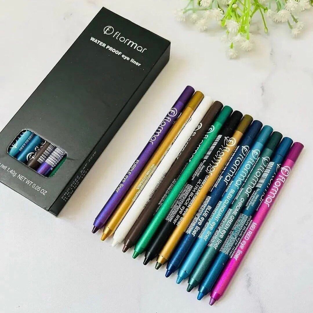 Flormar - 12 Color Marker Colorful Eye Liners