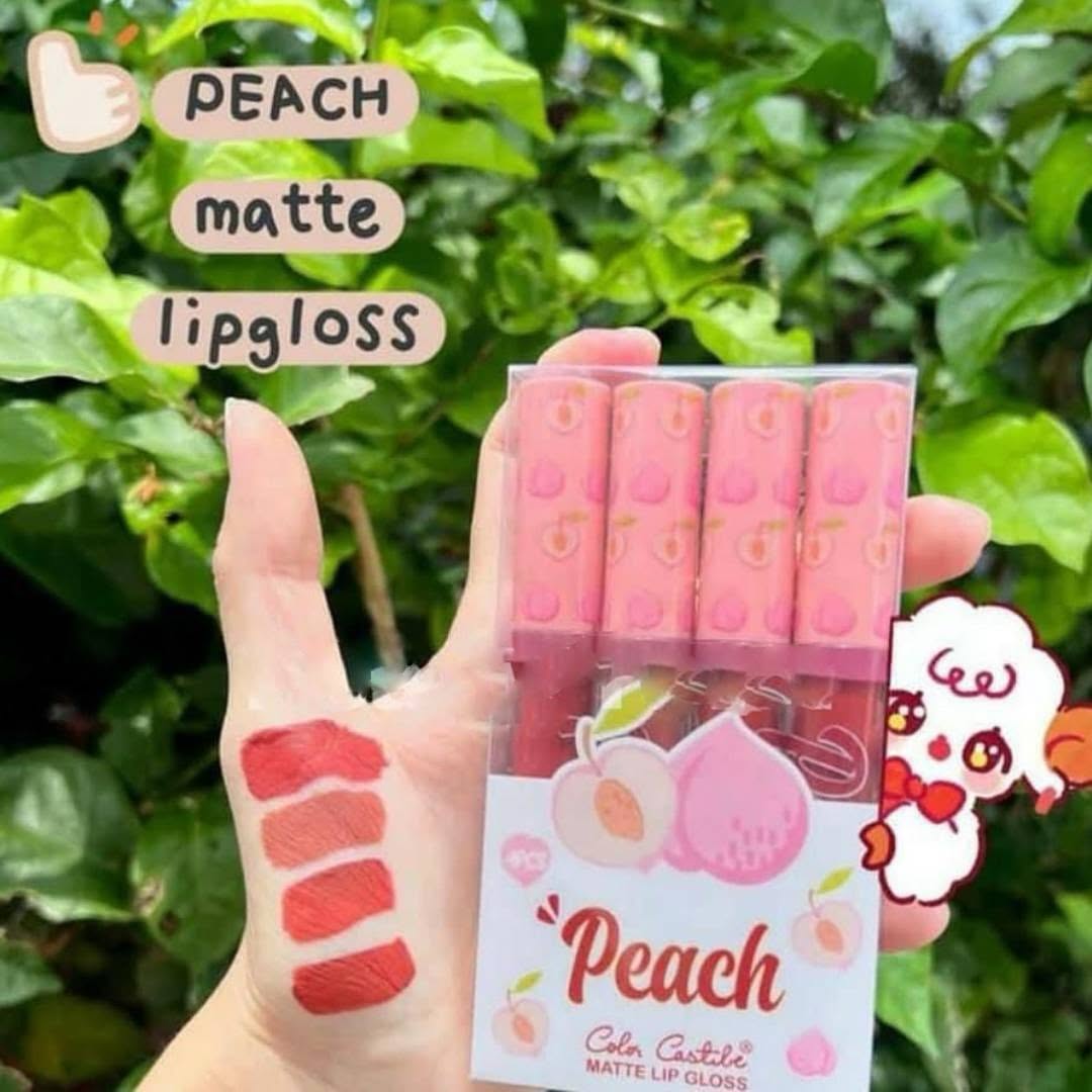 Color Castle - 4pcs Fruity Lip Gloss Waterproof & Long-Lasting