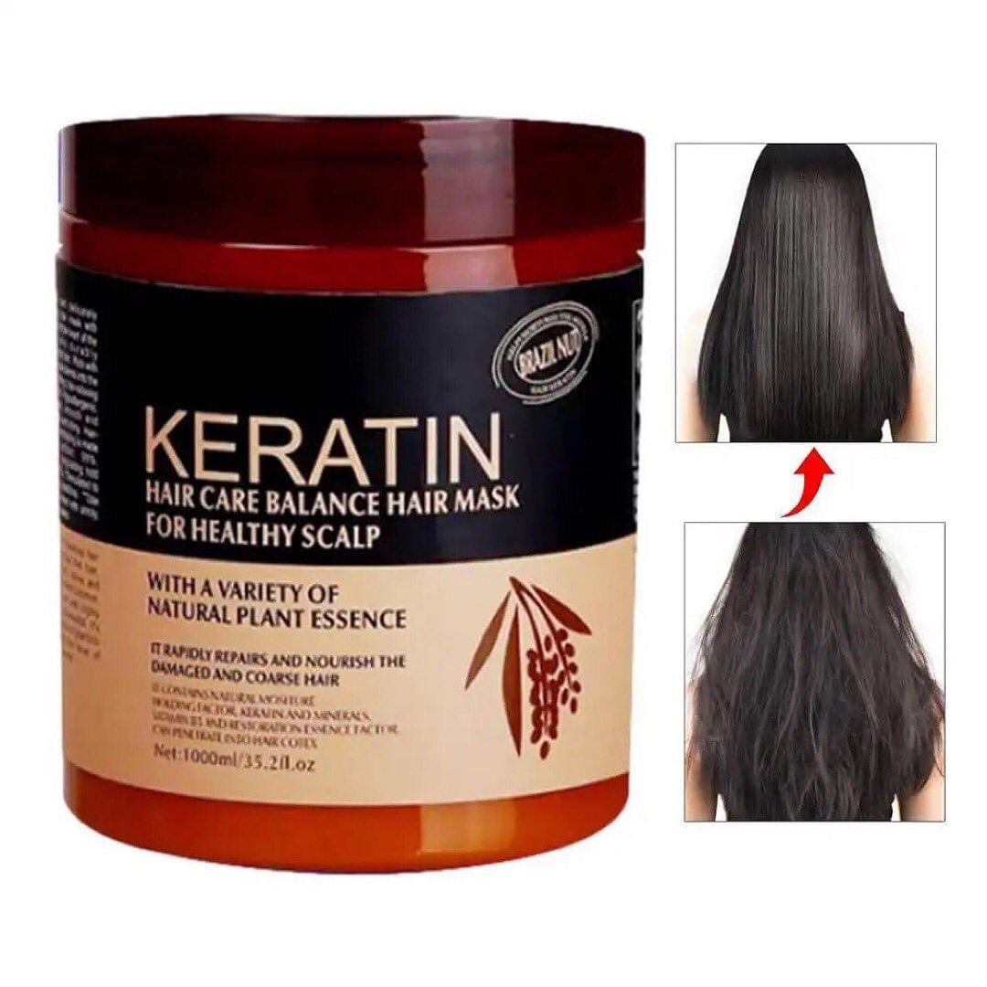 Keratin Repair Deep Moisturizing Smoothing Scalp Hair Mask - 500ml