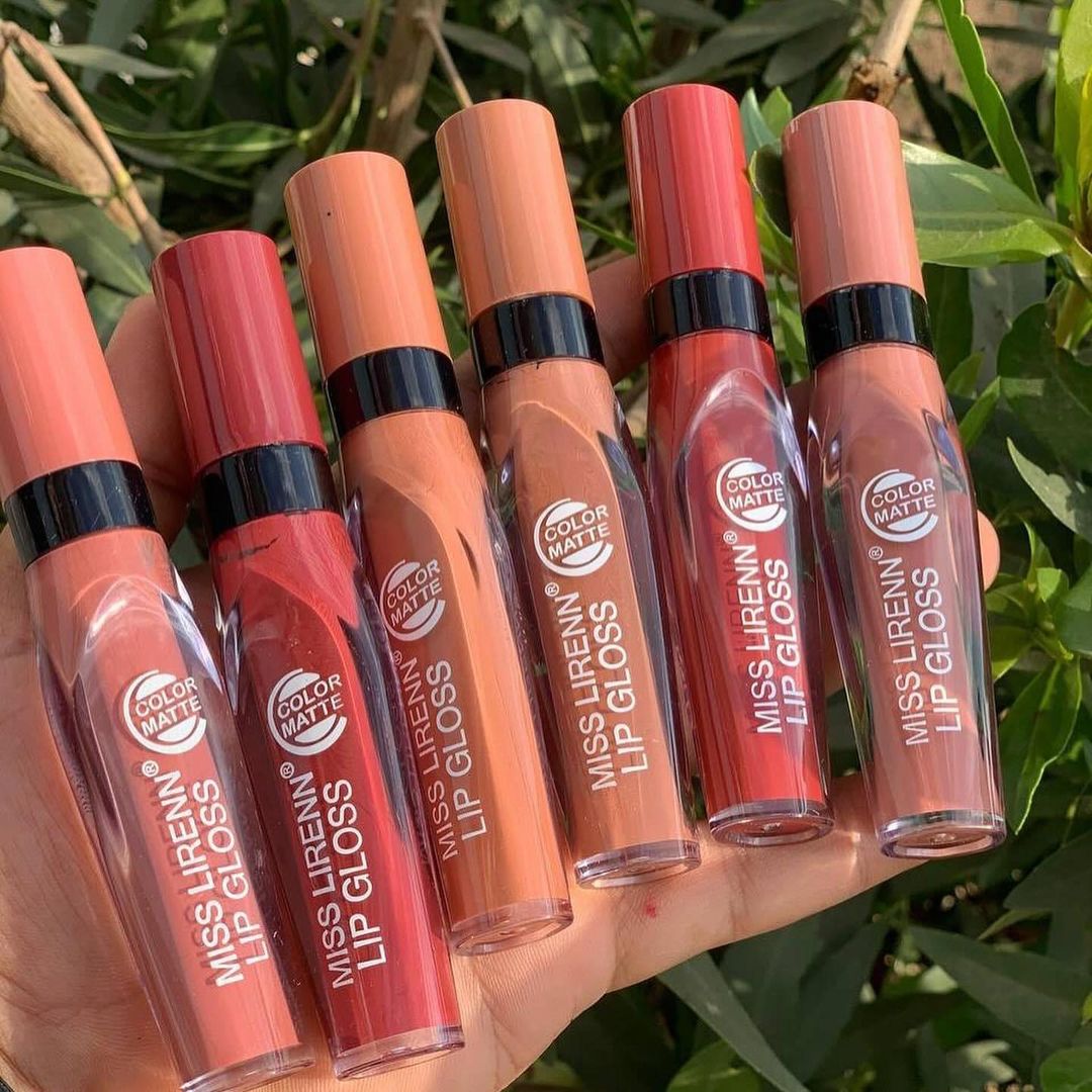 6pcs Nude Velvet Matte Waterpoof Lip Gloss