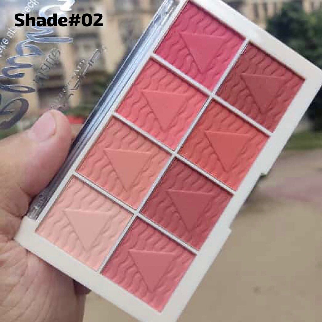 8 Color Rouge Matte Powder Blush Palette