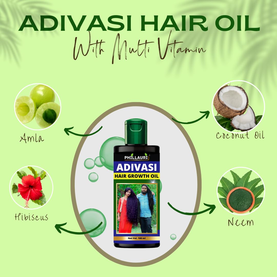 Adivasi Pure Hair Growth Oil - Hair Fall Control for Men and Women