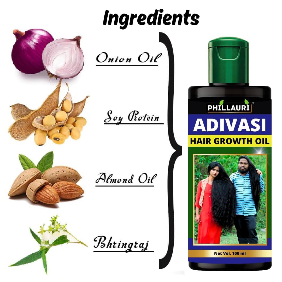 Adivasi Pure Hair Growth Oil - Hair Fall Control for Men and Women