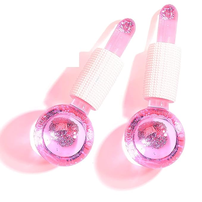 2pcs Beauty Crystal Ball Ice Globes Facial Massager