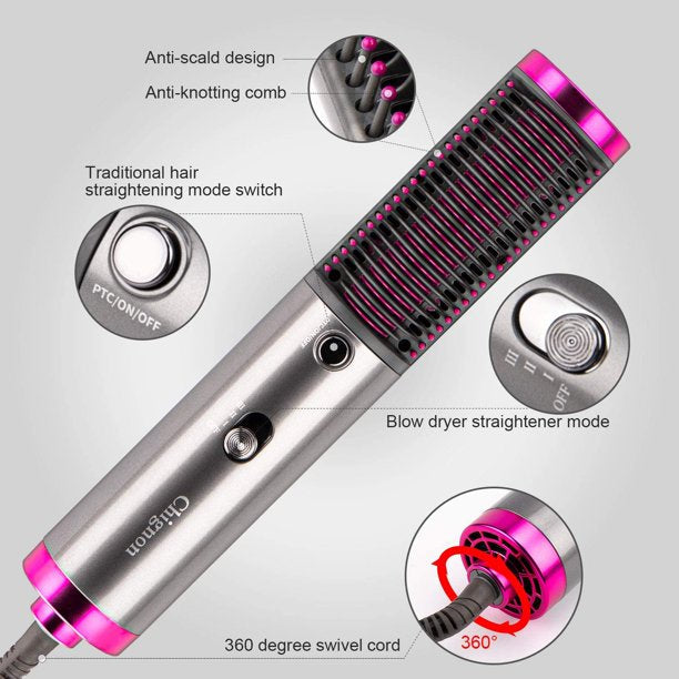 One Step - 3 In 1 Hair Blow Dryer Straightener & Comb