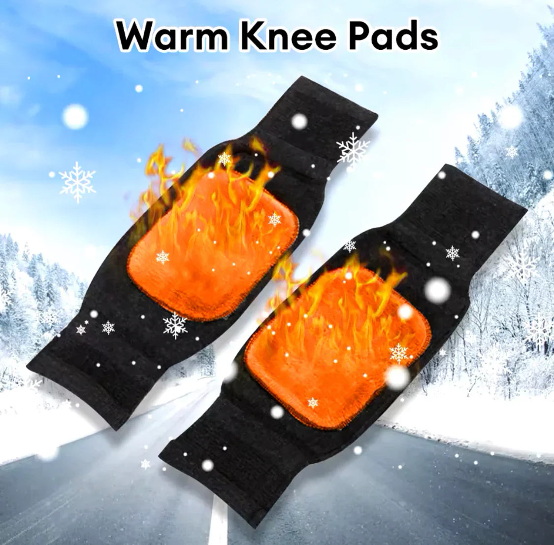 1 Pair Winter Warm Furr Knee Pads Cold Leg Knee Support Protector