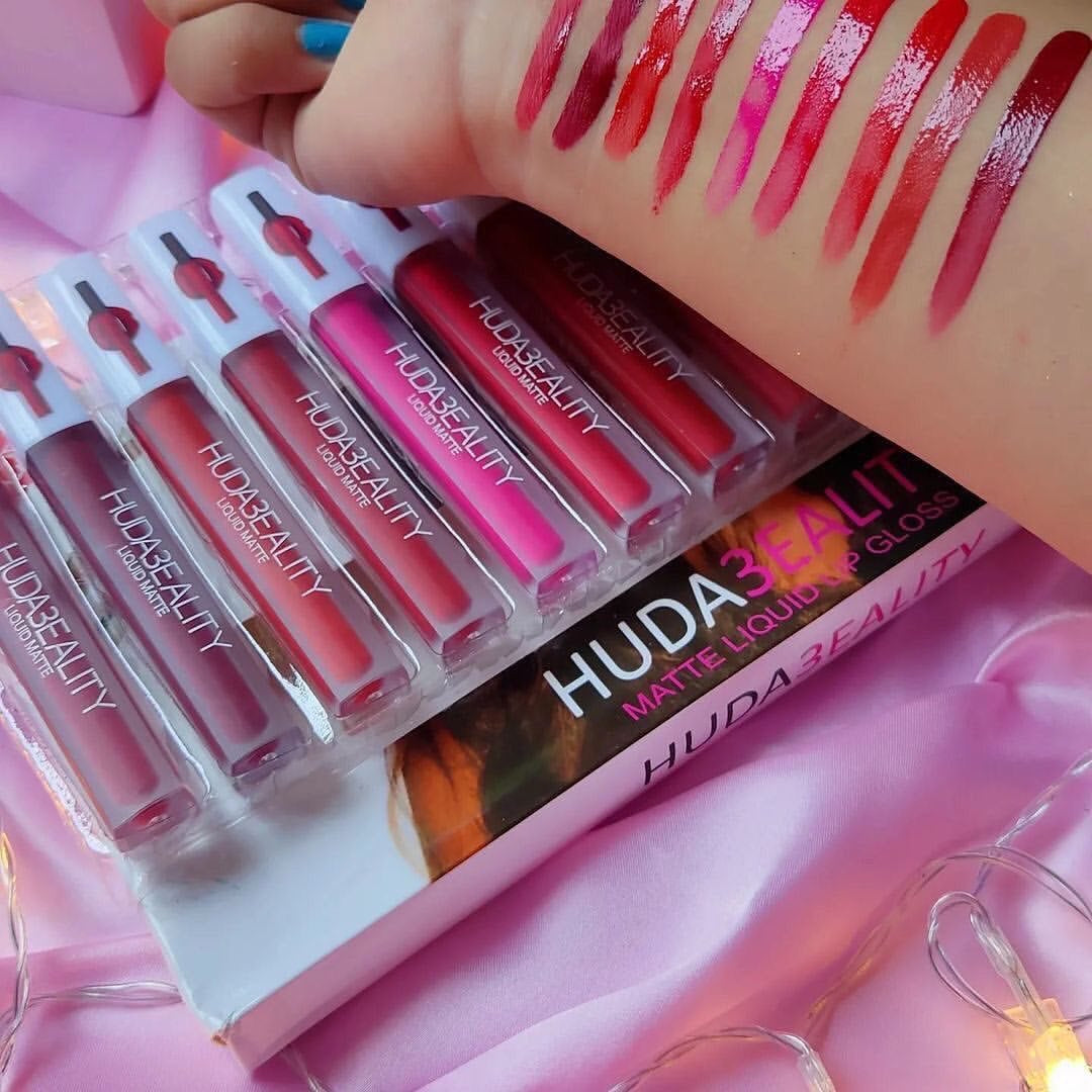 Huda Beauty - 12 Color Liquid Matte Lipsticks Set