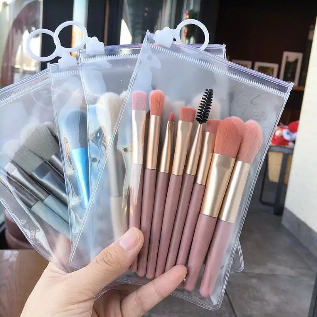 8pcs Travel Unicorn Makeup Brush Set Portable Soft Concealer Beauty Foundation Eyeshadow Set