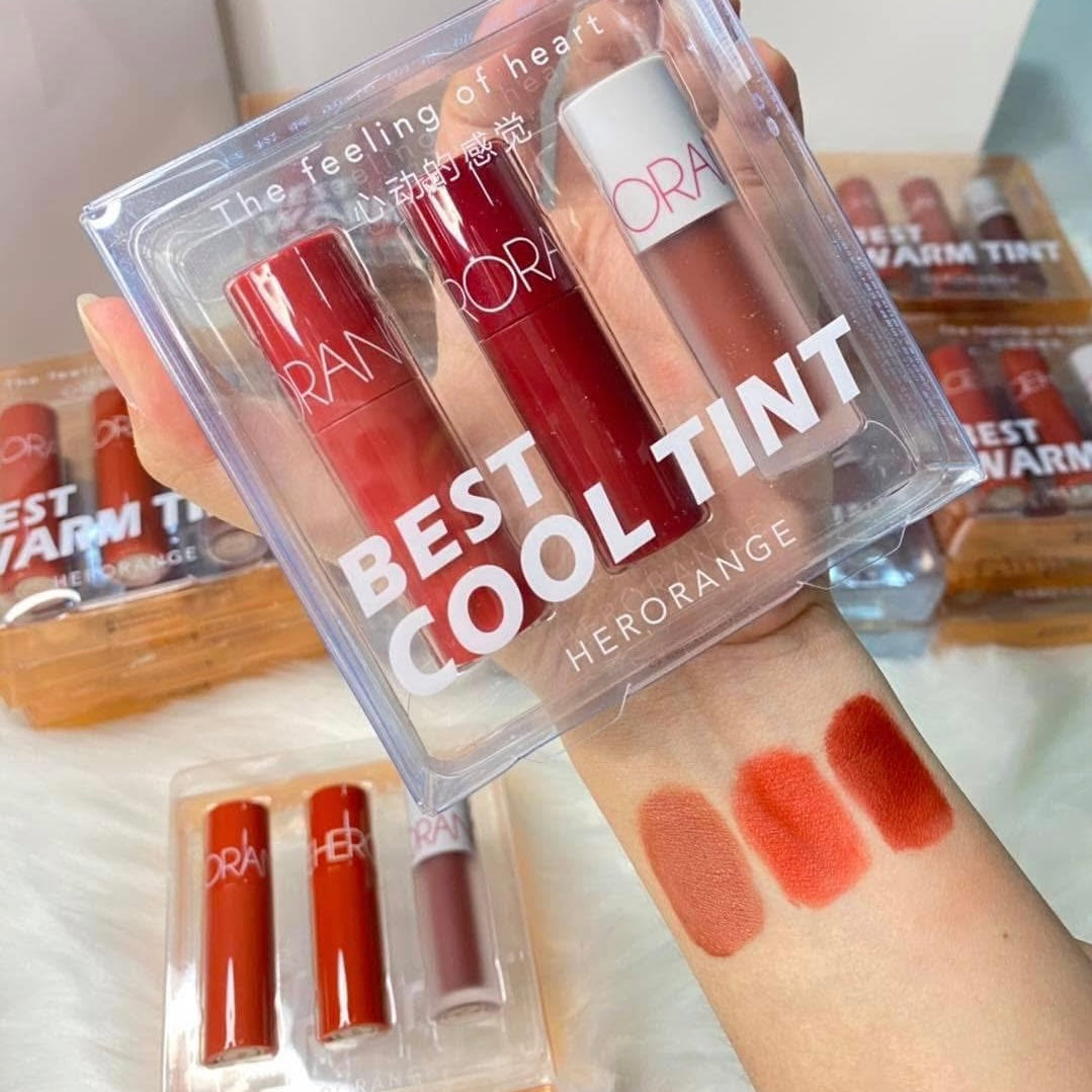 HERORANGE - 3pcs Cool & Warm Matte Lip Gloss