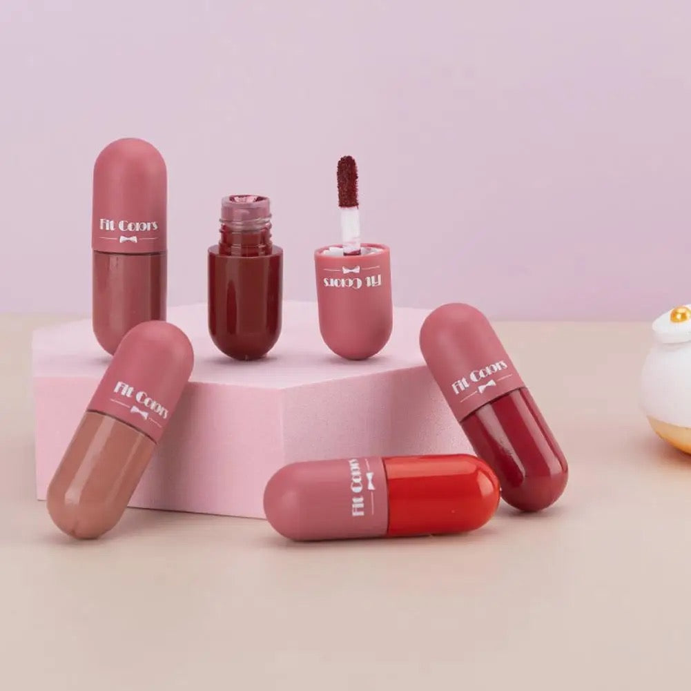 Fit Colors - 5pcs Mini Capsule Lip Gloss Set