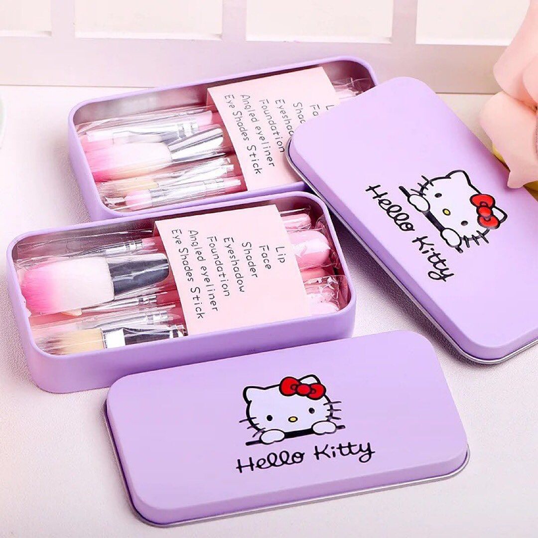 7pcs Hello Kitty Mini Makeup Brushes Set