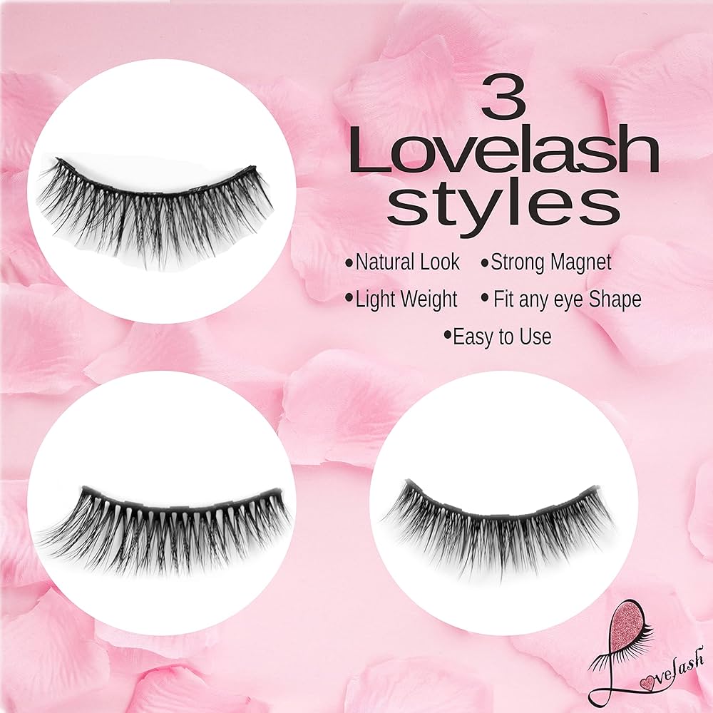 3 Pair Magnetic False Eyelashes Set