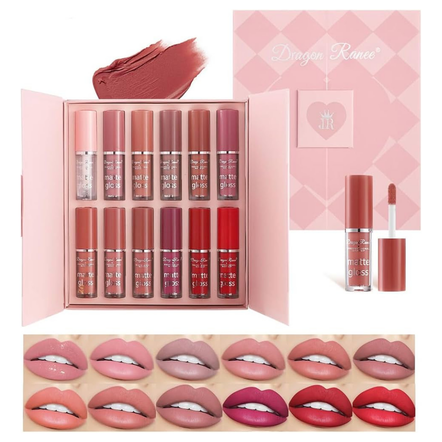 Dragon Ranee - 12 Color Creamy Velvet Long-lasting Lip Gloss