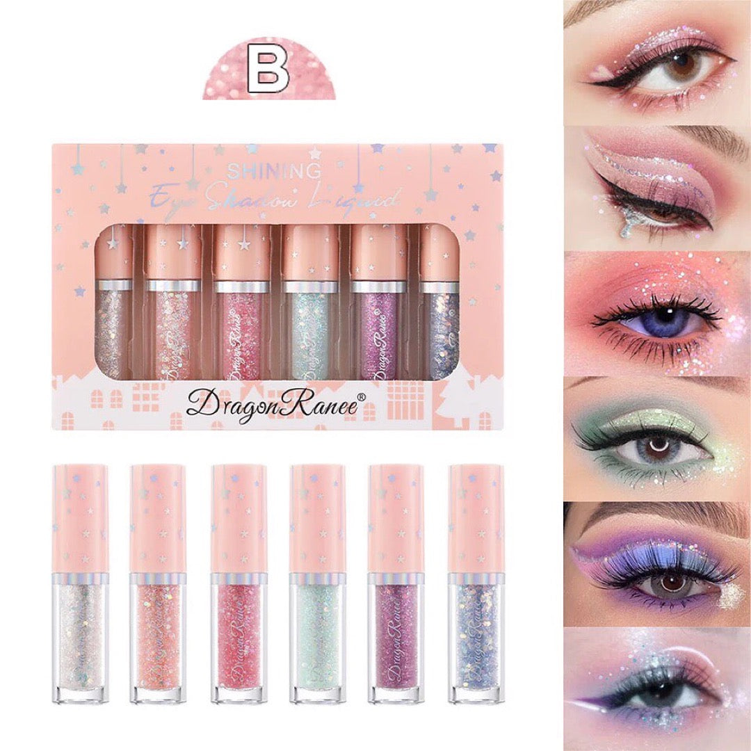 Dragon Ranee - 6 Color Pearlescent Liquid Shimmer Eyeshdaow Set