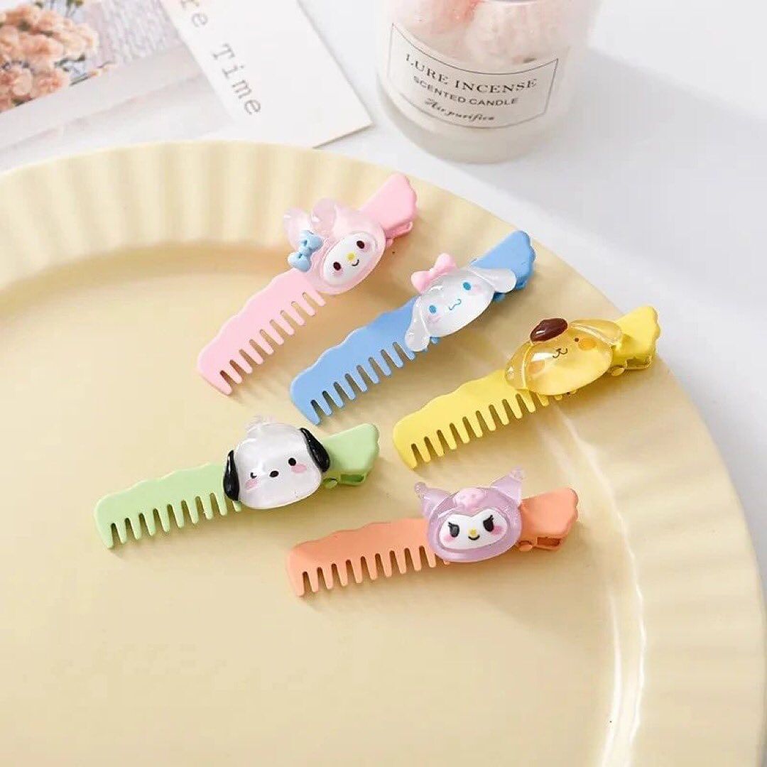 6pcs Hairpin Comb Kids Girls Water Drop Hairpin Slide HairClip