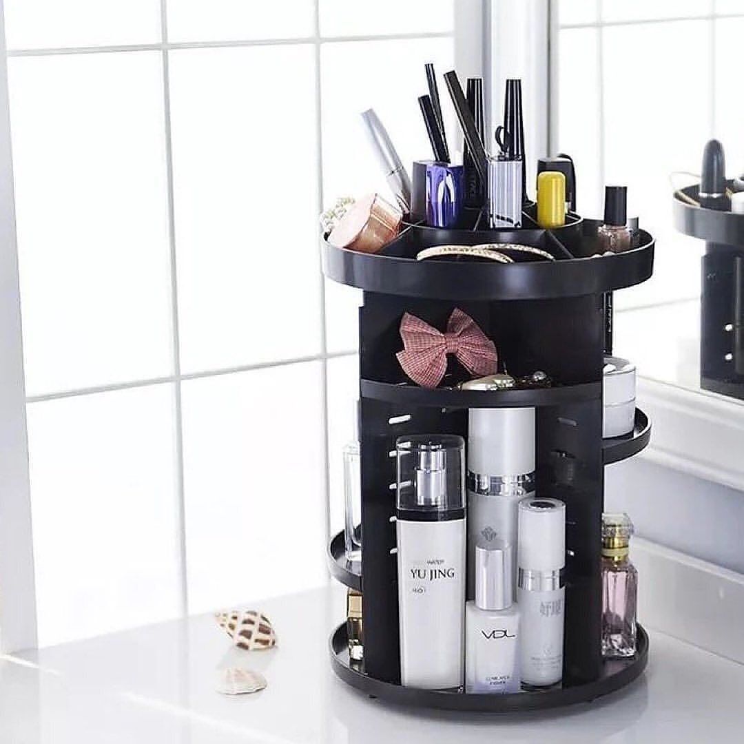 360 Degree Rotating Desktop Makeup Organizer