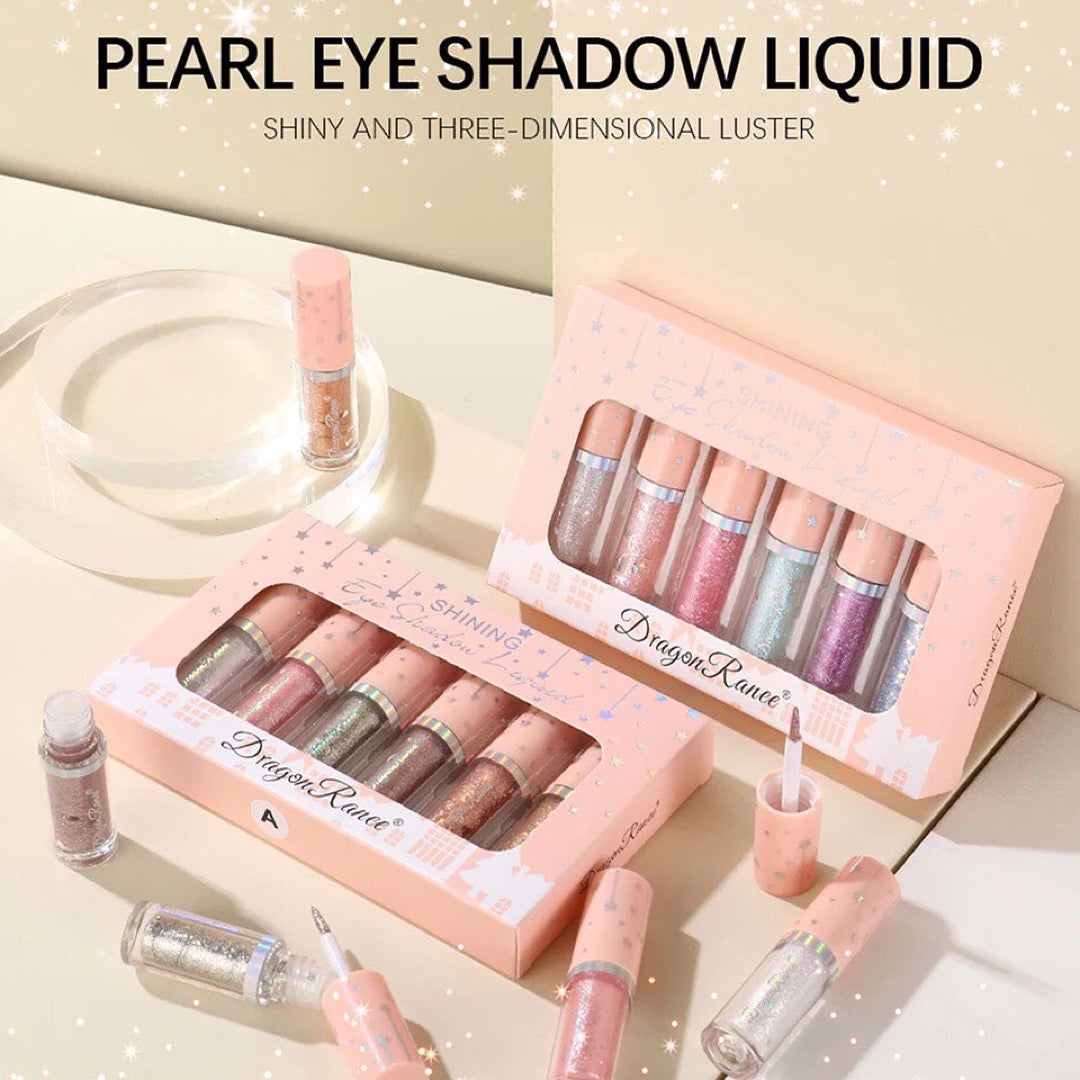 Dragon Ranee - 6 Color Pearlescent Liquid Shimmer Eyeshdaow Set