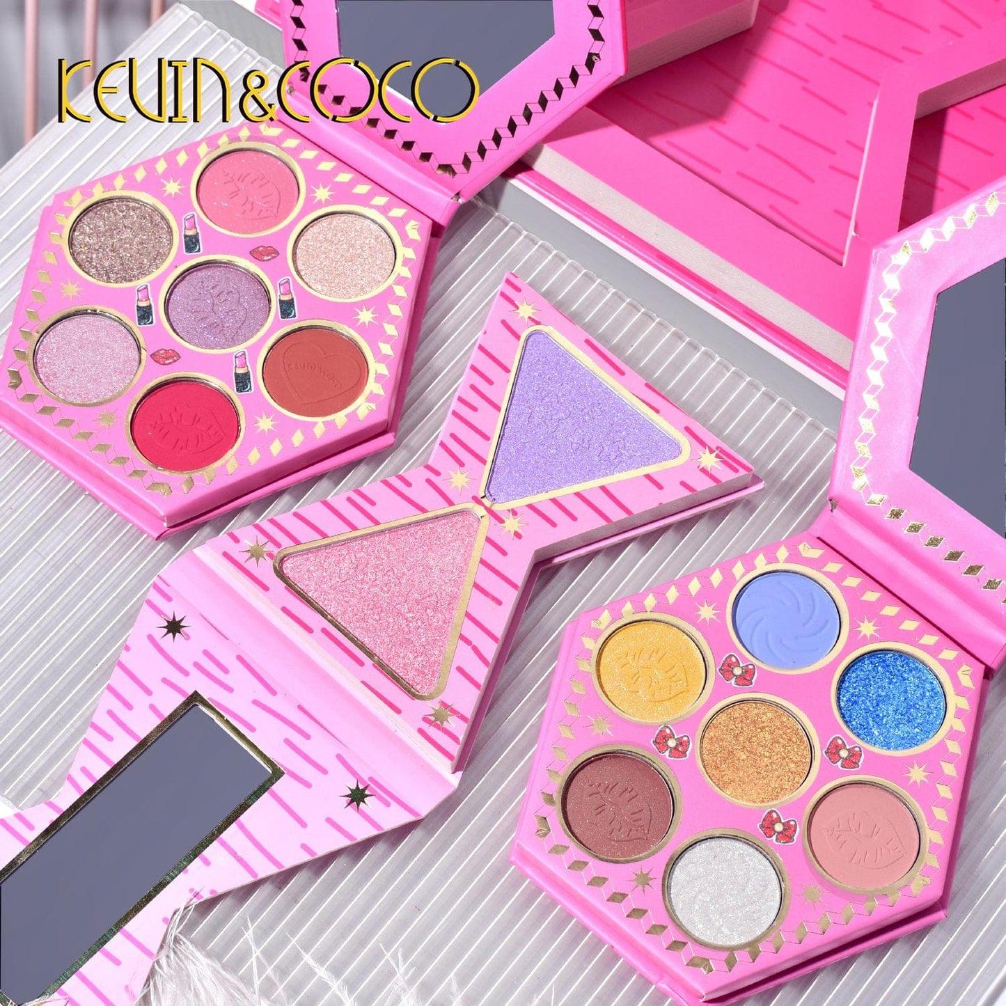 Kevin & Coco - 32 Color Multi-Mood Eyeshadow Palettes Set Funky Bright Colors Eyeshadow